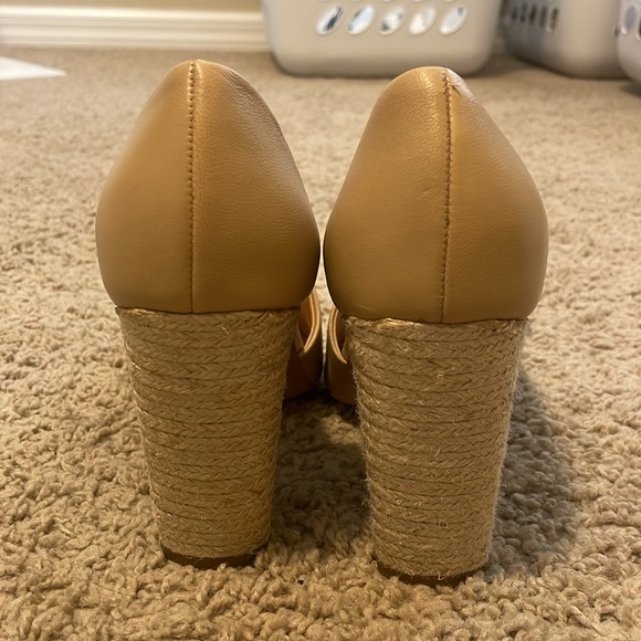 VINCE NUDE OPEN TOE WRAPPED HEEL WORN 1x Shoe in EUC US 7.5 - Picture 5 of 10